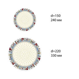 Скатерть новогодняя Этель Christmas time, d=220 см 3 см с ГМВО, 100% хлопок, саржа 190 г/м?