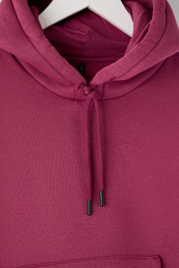 Teen Antrasit Kal?n Ici Polarl? Kapusonlu Cepli Asimetrik Orme Sweatshirt TWOAW26SW00113 - Trendyolmilla фото 8