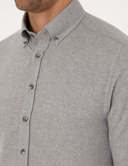 Gri Slim Fit Uzun Kollu G_mlek