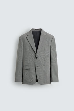 BLAZER REGULAR FIT TRAJE PATA DE GALLO / Negro / Blanco - Zara фото 8