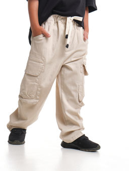 Брюки карго для мальчика 33-72073 бежевый - Mini maxi фото 2