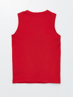 Bisiklet Yaka Bask?l? Erkek ?ocuk Atlet - Waikiki фото 2