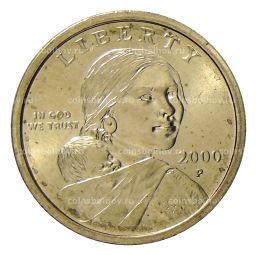 1 доллар 2000 года P США Сакагавея  Парящий Орел
