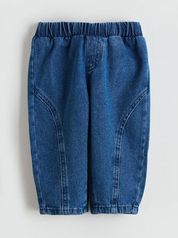 Beli Lastikli Erkek Bebek Jogger Denim Pantolon