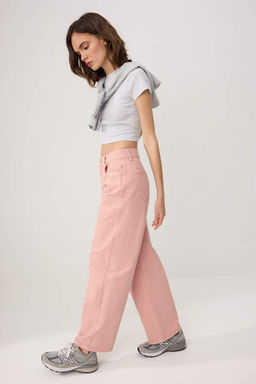 Pembe Yuksek Bel Barrel Jeans TWOSS26JE00246 - Trendyolmilla фото 2