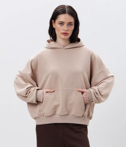 K13048 Толстовка OVER SIZE БЕЖЕВЫЙ