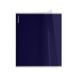 АКЦИЯ Цена за 5 шт. Тетрадь общая ученическая с пластиковой обложкой на скобе ErichKrause CoverPrо fizzy, Stormy, индиго, А5+, 48 листов, клетка