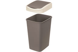 Ведро для мусора с подвижной крышкой 10 л 23,5*19,5*33,7 см Тандем шокол./слон.кость (841022) - Elan gallery фото 5