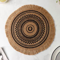 Цена за 10 шт. Салфетка сервировочная Африка, d=35 см, цвет чёрный - Simaland фото 8