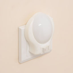 Цена за 2 шт. Ночник пластик от сети "Лунный свет" белый 9х7х3,5 см RISALUX