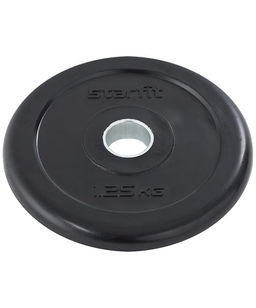 Диск обрезиненный STARFIT BB-202 1,25 кг, d=26 мм, стальная втулка, черный