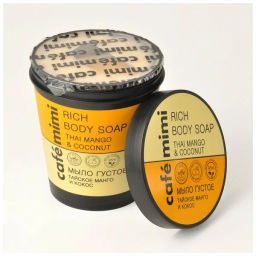 КАФЕ КРАСОТЫ le Cafe Mimi Стакан Мыло густое д/тела Тайское Манго и Кокос 220мл