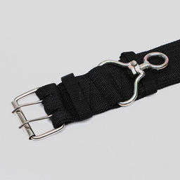 Ошейник четырехслойный с вертлюгом, 80 х 4,9 см, ОШ 64-74 см, полиэстер, чёрный - Пижон фото 3
