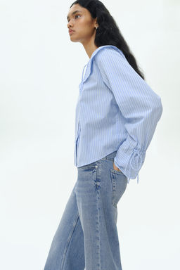 Blusa de popelina con bordado ingles - H&m фото 3