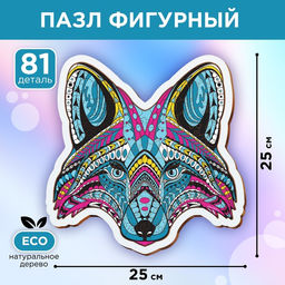 Пазл деревянный фигурный Енот, в раме