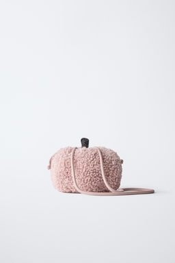 FAUX SHEARLING PUMPKIN CROSSBODY BAG - Zara фото 5