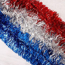 Мишура Широкая волна d-19 см, 200 см, микс