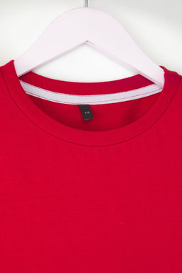 K?rm?z? Unisex %100 Pamuk Basic K?sa Kol Orme T-Shirt TKDSS25TS00006 - Trendyolmilla фото 9