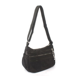 Сумка женская текстиль BoBo-3110, 1отд, плечевой ремень, черный 266009