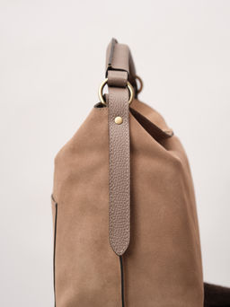 Замшевая сумка Andrea DBR 31374 серо-коричневый  фото 14