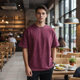 KM1877 Футболка (хлопок) БУРГУНДИ