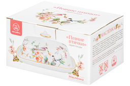 Масленка 16*12,5*8 см Певчие птички NEW BONE CHINA, фарфор - Elan gallery фото 5