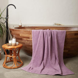 Полотенце махровое Этель Organic Lavender 100х150 см, 100% хлопок, 420гр/м2  фото 6