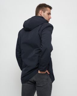 Парка спортивная мужская с капюшоном темно-синего цвета 3369TS - Wonderrman фото 9