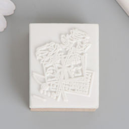 Печать дерево, резина «Розы и письма», 5×4×2.5 см