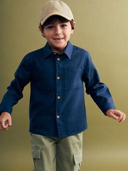 Basic Gabardin Uzun Kollu Erkek ?ocuk G?mlek