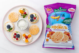 Цена за 5 шт.Хлебцы хрустящие Рисовые мини хлебцы Карамельные 0,03