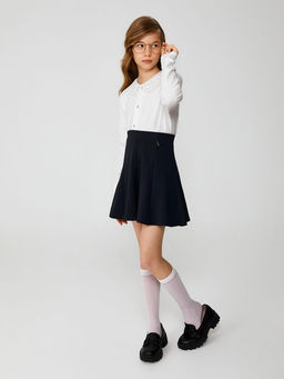 ACOOLA / Блузка детская для девочек Flores молочный фото 5