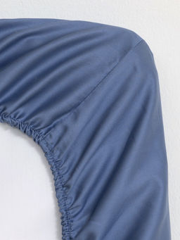 Простыня на резинке Blue lake 180х200х25 см, 100% хлопок, мако-сатин, 114г/м2 - Этель фото 9