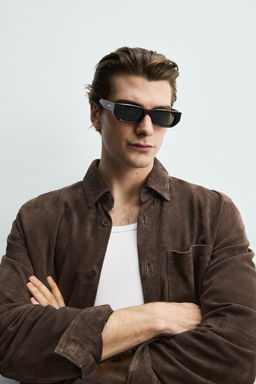 SOBRECAMISA PIEL ANTE / Chocolate - Zara фото 5