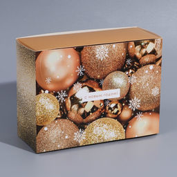 Подарочная коробка складная «Новогодние шары», 20×15×8 см, Новый год