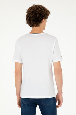 Мужская белая футболка Неожиданная скидка в корзине - U.s. polo assn фото 5