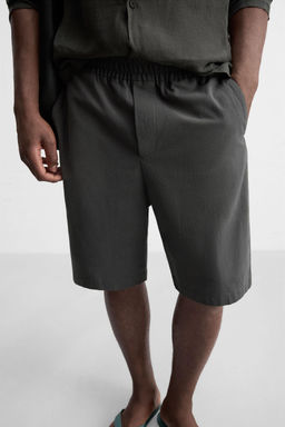 RELAXED FIT COTTON BERMUDA SHORTS - Zara фото 23