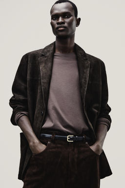 ORIGINS SUEDE LEATHER BLAZER - Zara фото 17