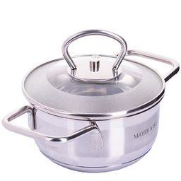 25404 Кастрюля с крышкой 0,6 л нерж/сталь МВ (х8)