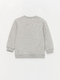 Bisiklet Yaka Bask?l? Uzun Kollu Erkek Bebek Sweatshirt ve E?ofman Alt 2li Tak?m - Waikiki фото 3
