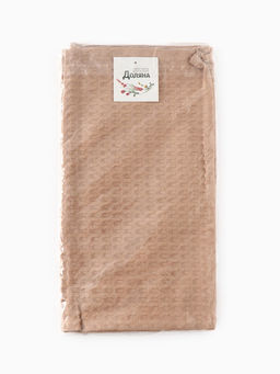 Цена за 2 шт. Кухонное полотенце «Доляна», коричнево-серое, 35×60 см, 100% хлопок, крупная вафля 220 г/м²