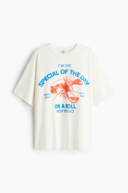 Camiseta oversize con motivo estampado - H&m фото 2