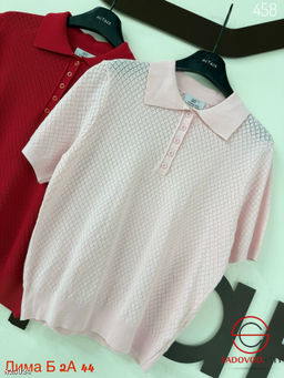 Футболка женская поло однотонная