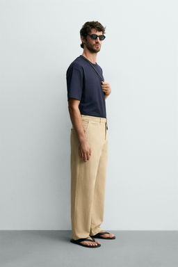 PANTAL?N CHINO STRAIGHT FIT / Tostado