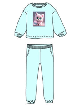 Комп.:джемп.,брюки дев. О66774