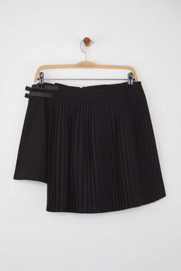 Siyah Piliseli Kemer Detayl? Mini Sort & Bermuda TWOAW26SR00018 - Trendyolmilla фото 7