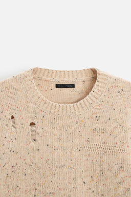 RIPPED EFFECT BUTTONED SWEATER - Zara фото 8