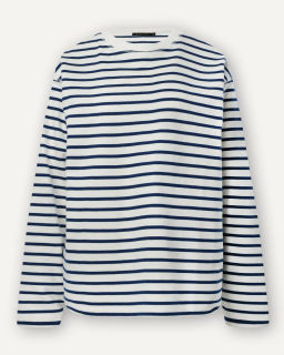 Черно-белый лонгслив в горизонтальную полоску - Incity фото 10