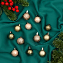 Ёлочные игрушки Шедар, нежность, шары новогодние, d=3 см, набор 12 шт.