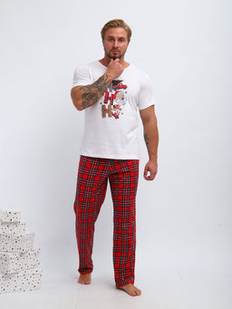 Пижама мужская, модель 218, трикотаж (46 размер, Новый год) - Ивановотекстиль фото 5